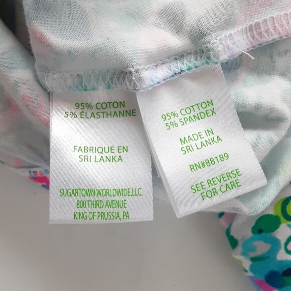 Lilly Pulitzer Girls Mini Sammy Pajama Set Multi Dive Bar Girls 12 Ocean Floral - Picture 7 of 15